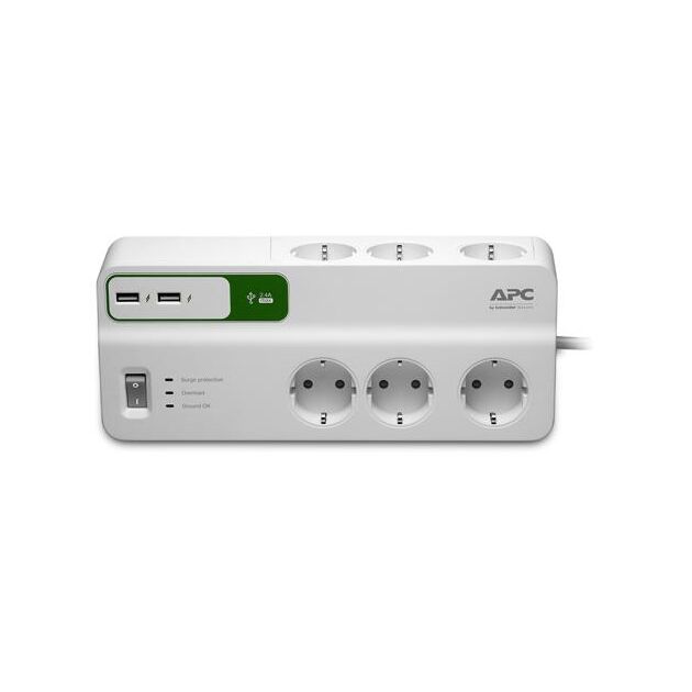 APC Essential SurgeArrest 6 outlets + 2 USB, фото , зображення 3 | SNABZHENIE.com.ua APC Essential SurgeArrest 6 outlets + 2 USB, фото , зображення 3 | SNABZHENIE.com.ua