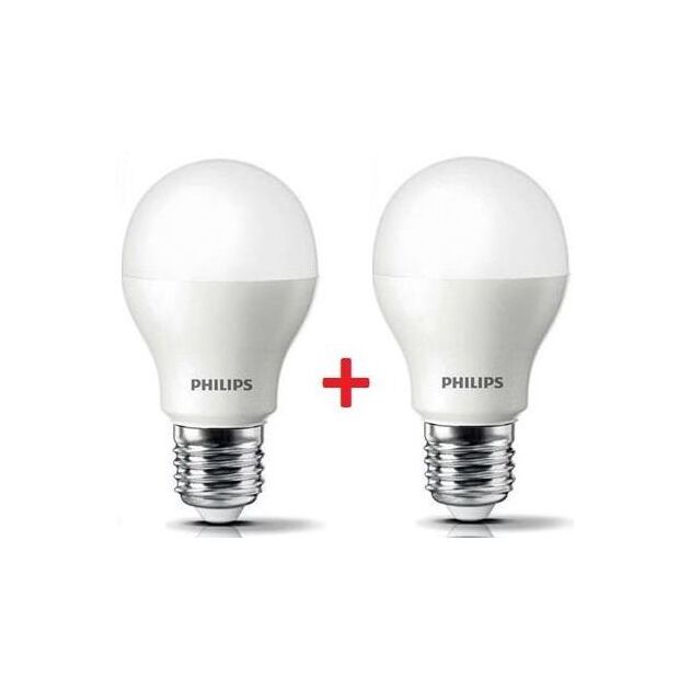 Philips LEDBulb E27 9-70W 6500K 230V A55 (1+1), фото  | SNABZHENIE.com.ua