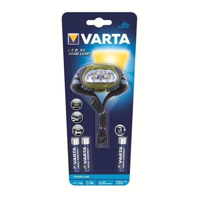 VARTA Sports Head Light LED x4 3AAA, фото  | SNABZHENIE.com.ua