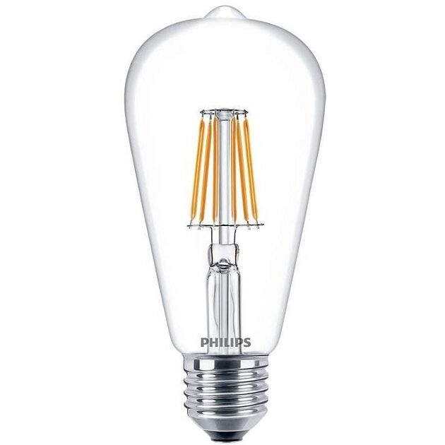Philips LED Fila ND E27 7.5-70W WW 230V ST64 1CT APR, фото  | SNABZHENIE.com.ua