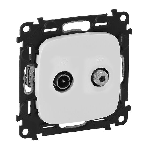 Legrand Розетка TV-SAT "зірка" 2-кабельна Білий, Valena ALLURE, фото  | SNABZHENIE.com.ua