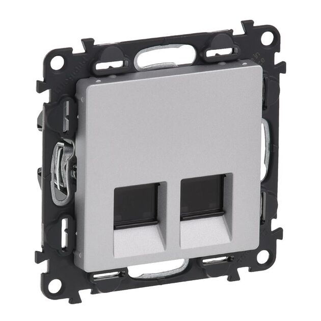 Legrand двойная RJ45 Кат.5е UTP Алюминий, Valena LIFE, фото  | SNABZHENIE.com.ua