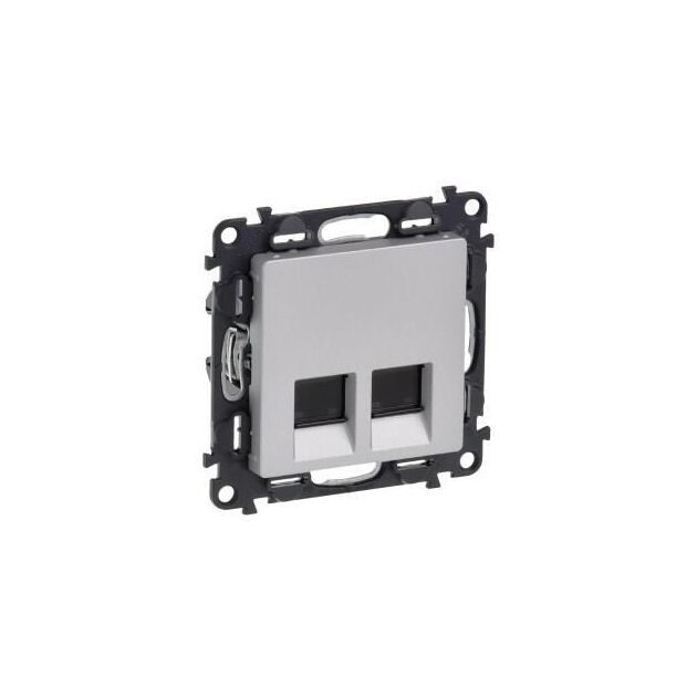 Legrand двойная RJ45 Кат.6 UTP Антрацит, фото  | SNABZHENIE.com.ua