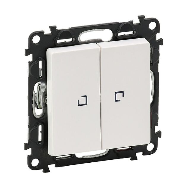 Legrand Вимикач 2-клавішний з підсвіткою Valena LIFE, 10АХ, 250V, білий, фото  | SNABZHENIE.com.ua