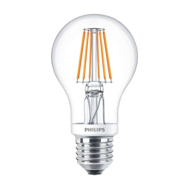 Philips LED Fila Dim E27 7.5-70W 2700K 230V A60 CL, фото  | SNABZHENIE.com.ua