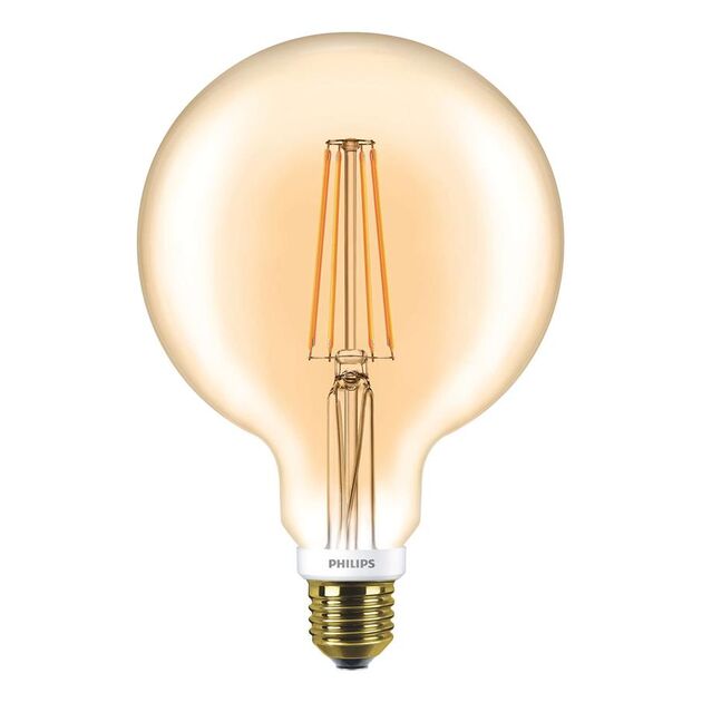 Philips LED Fila Dim E27 7-60W 2700K 230V G120 GOLD, фото  | SNABZHENIE.com.ua