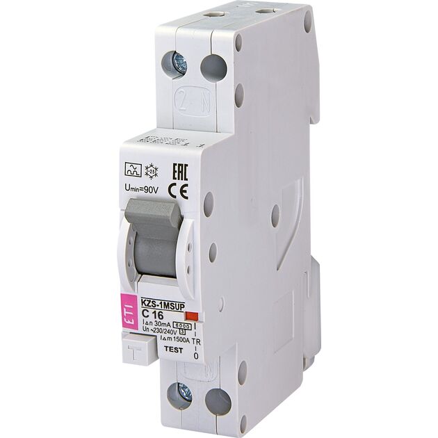 ETI ETI KZS-1M SUP C[16 / 0,03 тип A (6kA) (верхн. соед.)], фото  | SNABZHENIE.com.ua