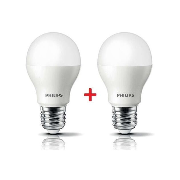 Philips LEDBulb E27 7.5-60W 3000K 230V A55 (1+1), фото , зображення 2 | SNABZHENIE.com.ua Philips LEDBulb E27 7.5-60W 3000K 230V A55 (1+1), фото , зображення 2 | SNABZHENIE.com.ua