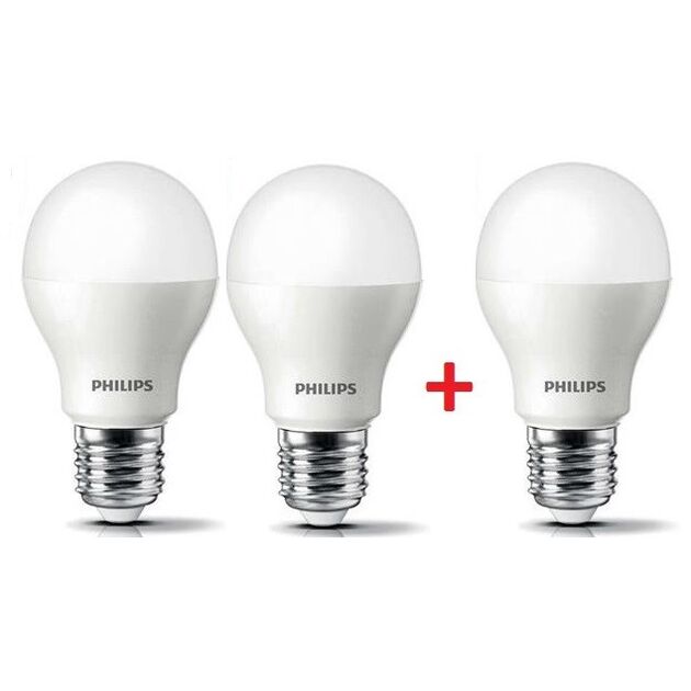 Philips LEDBulb E27 7-60W 6500K 230V A55 (2+1), фото  | SNABZHENIE.com.ua