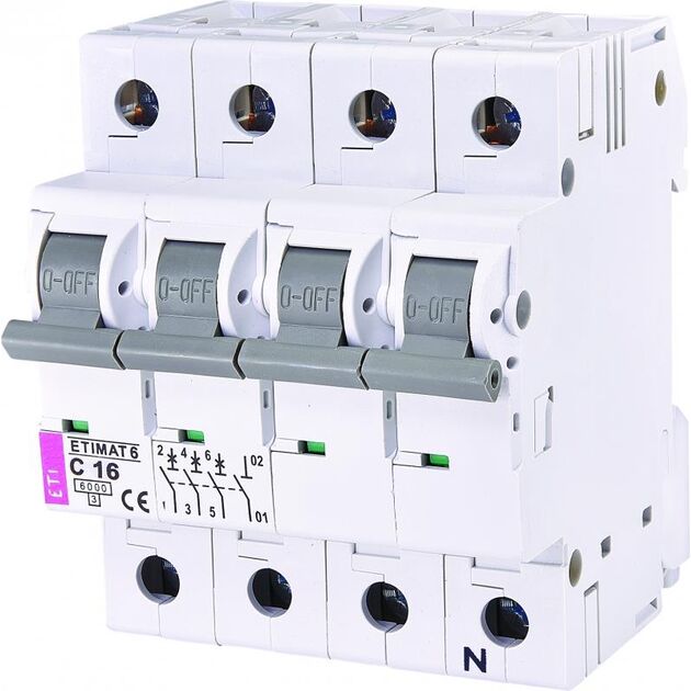 ETI ETIMAT 6 3p+N C 16А (6 kA), фото  | SNABZHENIE.com.ua