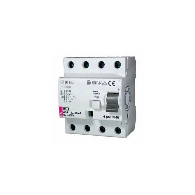 ETI EFI6-4 40/0,03 тип AC (6kA), фото  | SNABZHENIE.com.ua