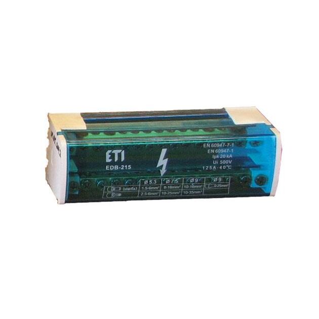 ETI Блок розподільчий, EDB-211 2p, L+PE/N, 125A (11 виходів), фото  | SNABZHENIE.com.ua