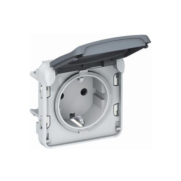 Legrand Plexo механизм розетки електр 16А, Schuko, 250В, ІР55, ІК07 c крышкой, винтов зажимы серый, фото , изображение 2 | SNABZHENIE.com.ua Legrand Plexo механизм розетки електр 16А, Schuko, 250В, ІР55, ІК07 c крышкой, винтов зажимы серый, фото , изображение 2 | SNABZHENIE.com.ua