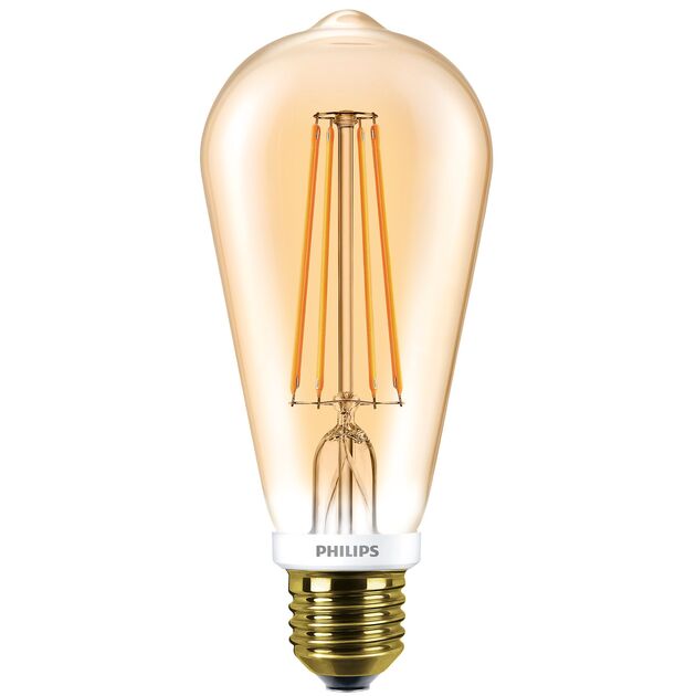 Philips LEDClassic Dim 7-60W ST64 E27 2000K GOLD, фото  | SNABZHENIE.com.ua