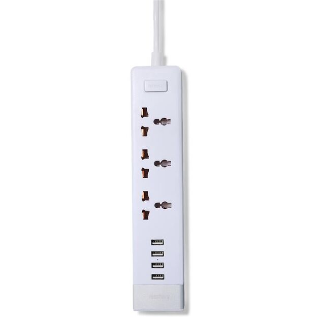 Remax Мережевий фільтр 3xPlug-4хUSBх 2.1А 1.8M white, фото , зображення 2 | SNABZHENIE.com.ua