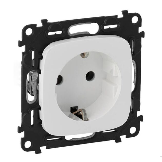 Legrand Valena ALLURE розетка силова Schuko 16А 250В[гвинтові клеми, білий], фото , изображение 2 | SNABZHENIE.com.ua