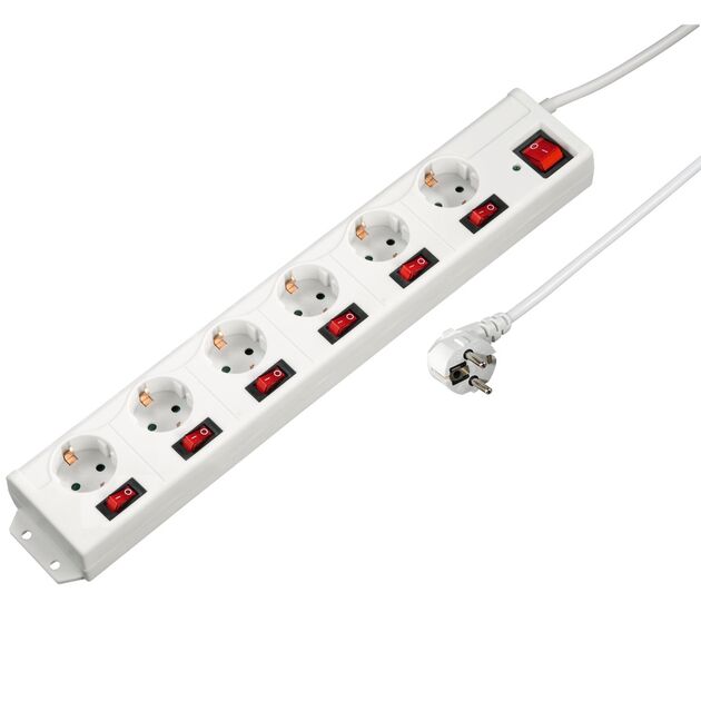 HAMA Мережевий фільтр з окремими вимикачами кожної розетки[00137239], фото , зображення 3 | SNABZHENIE.com.ua