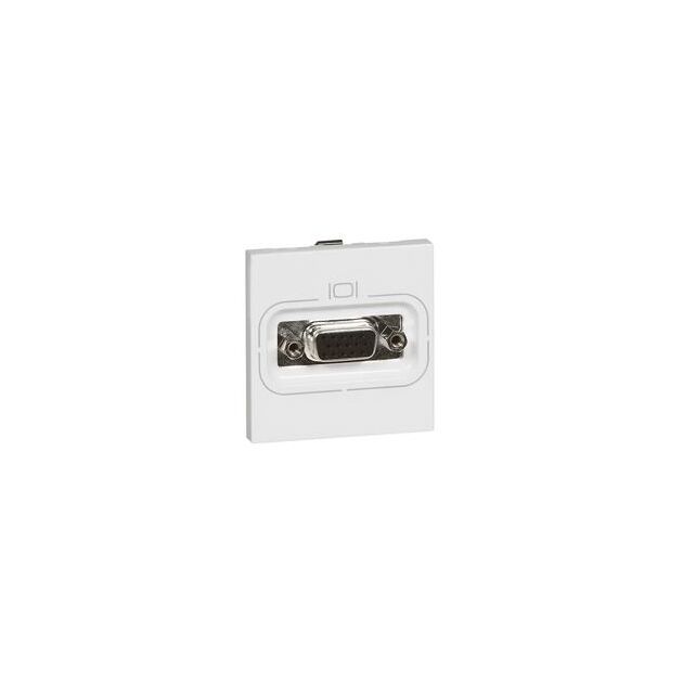 Legrand Розетка, відео HD 15pin, для аналогових відеосигналів VGA, XGA, VESA, 2 модулі, білий, фото  | SNABZHENIE.com.ua