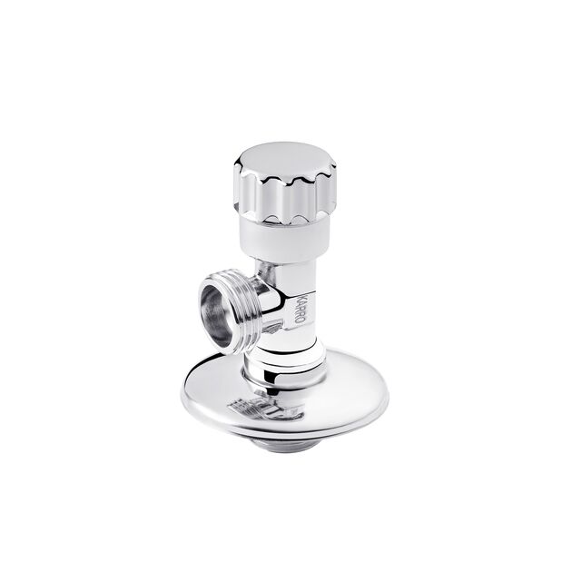 Кран приборный для подключения Karro 1/2"х1/2" НН хромированный KR-3020, фото  | SNABZHENIE.com.ua