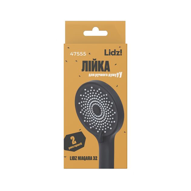 Лейка для ручного душа Lidz Niagara 32 120 мм округлая LDNIA32BLM47555 Matt Black, фото , изображение 5 | SNABZHENIE.com.ua Лейка для ручного душа Lidz Niagara 32 120 мм округлая LDNIA32BLM47555 Matt Black, фото , изображение 5 | SNABZHENIE.com.ua