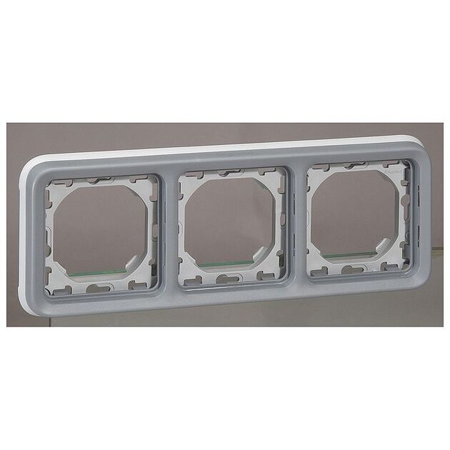 Legrand Plexo Legrand Супорт з рамкою для вбудованого монтажу 3 поста, сірий, фото , изображение 4 | SNABZHENIE.com.ua Legrand Plexo Legrand Супорт з рамкою для вбудованого монтажу 3 поста, сірий, фото , изображение 4 | SNABZHENIE.com.ua
