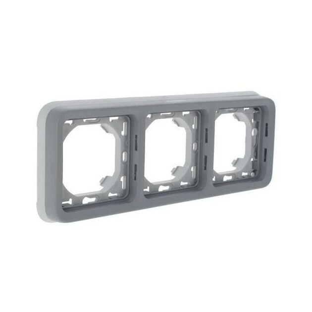 Legrand Plexo Legrand Супорт з рамкою для вбудованого монтажу 3 поста, сірий, фото , изображение 3 | SNABZHENIE.com.ua Legrand Plexo Legrand Супорт з рамкою для вбудованого монтажу 3 поста, сірий, фото , изображение 3 | SNABZHENIE.com.ua