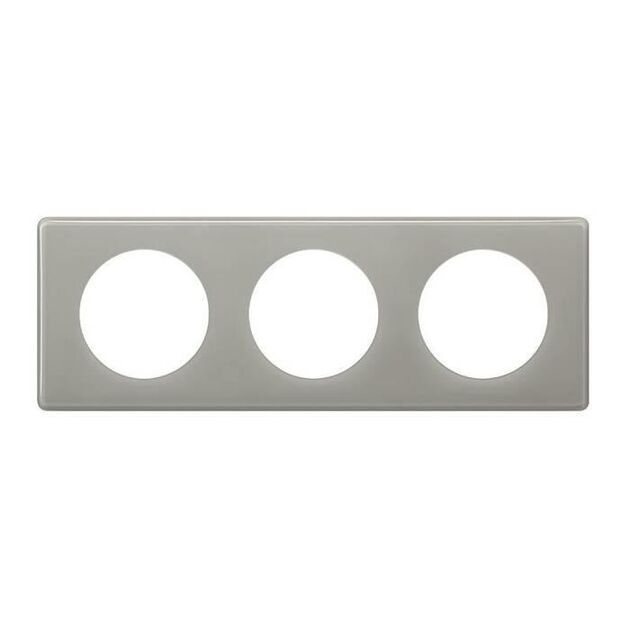 Legrand Рамка Celiane[3 пости, сірий глянець], фото , изображение 2 | SNABZHENIE.com.ua