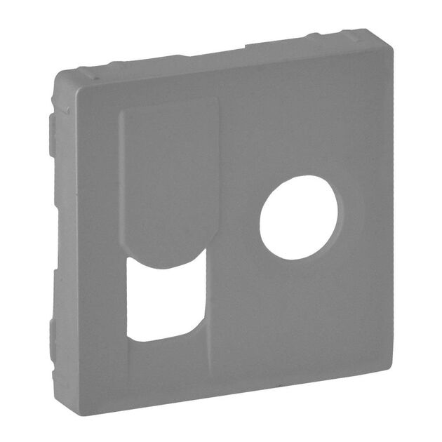 Legrand Накладка розетки TV+RJ (Valena LIFE)[алюміній], фото , изображение 2 | SNABZHENIE.com.ua