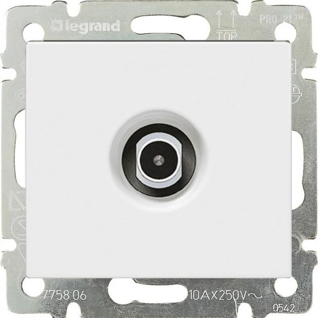 Legrand Valena Classic розетка TV "зірка" штекер біла, фото  | SNABZHENIE.com.ua