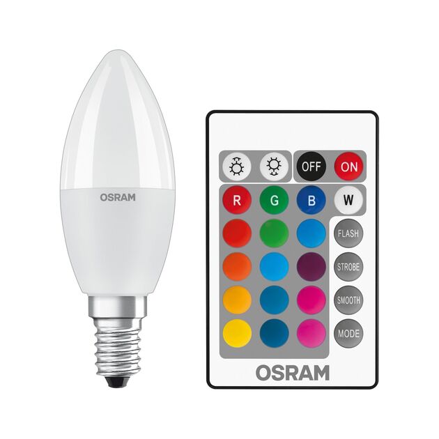Osram Лампа LED E14 RGB 5.5Вт 2700К 470Лм В40, фото , изображение 3 | SNABZHENIE.com.ua Osram Лампа LED E14 RGB 5.5Вт 2700К 470Лм В40, фото , изображение 3 | SNABZHENIE.com.ua