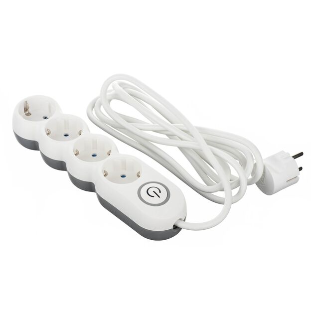 2E Мережевий подовжувач Plus 4XSchuko з вимикачем 3G1.0*3M, white, фото , изображение 2 | SNABZHENIE.com.ua 2E Мережевий подовжувач Plus 4XSchuko з вимикачем 3G1.0*3M, white, фото , изображение 2 | SNABZHENIE.com.ua