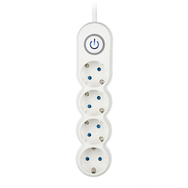 2E Мережевий подовжувач Plus 4XSchuko з вимикачем 3G1.0*3M, white, фото , изображение 5 | SNABZHENIE.com.ua 2E Мережевий подовжувач Plus 4XSchuko з вимикачем 3G1.0*3M, white, фото , изображение 5 | SNABZHENIE.com.ua