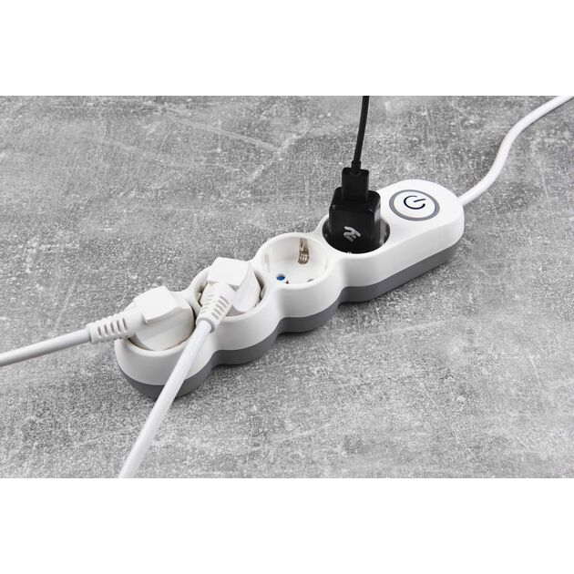 2E Мережевий подовжувач Plus 4XSchuko з вимикачем 3G1.0*3M, white, фото , изображение 3 | SNABZHENIE.com.ua 2E Мережевий подовжувач Plus 4XSchuko з вимикачем 3G1.0*3M, white, фото , изображение 3 | SNABZHENIE.com.ua