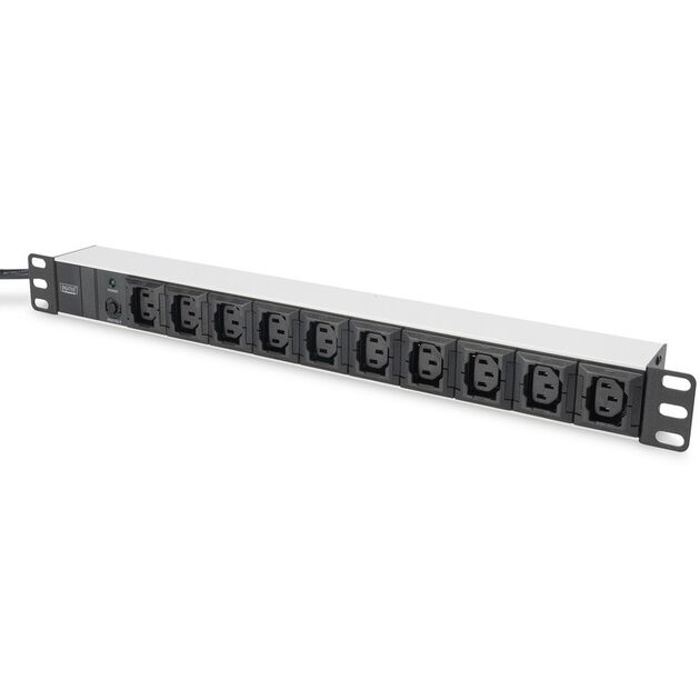 Digitus Блок розеток 1U, 10xC13, 10A, 250V, запобіжник, вилка C14, фото , изображение 2 | SNABZHENIE.com.ua Digitus Блок розеток 1U, 10xC13, 10A, 250V, запобіжник, вилка C14, фото , изображение 2 | SNABZHENIE.com.ua