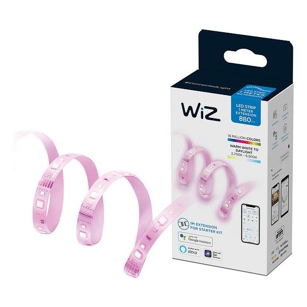 WiZ Подовжувач для стрічки 929002524801 LED 2700-6500К 800Лм 1 метр RGB Wi-Fi, фото  | SNABZHENIE.com.ua