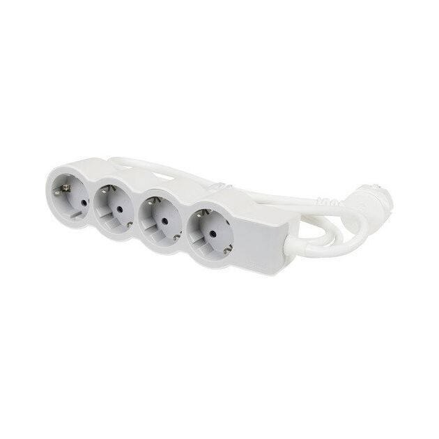 Legrand Подовжувач стандарт, 4хSchuko, 16А, 3м, білий/сірий, фото  | SNABZHENIE.com.ua