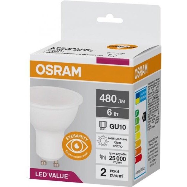Osram Лампа світлодіодна LED VALUE, PAR16, 6W, фото  | SNABZHENIE.com.ua
