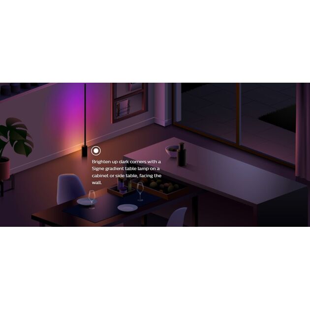Philips Hue Настільний світильник розумний Signe,  чорний, фото , зображення 9 | SNABZHENIE.com.ua