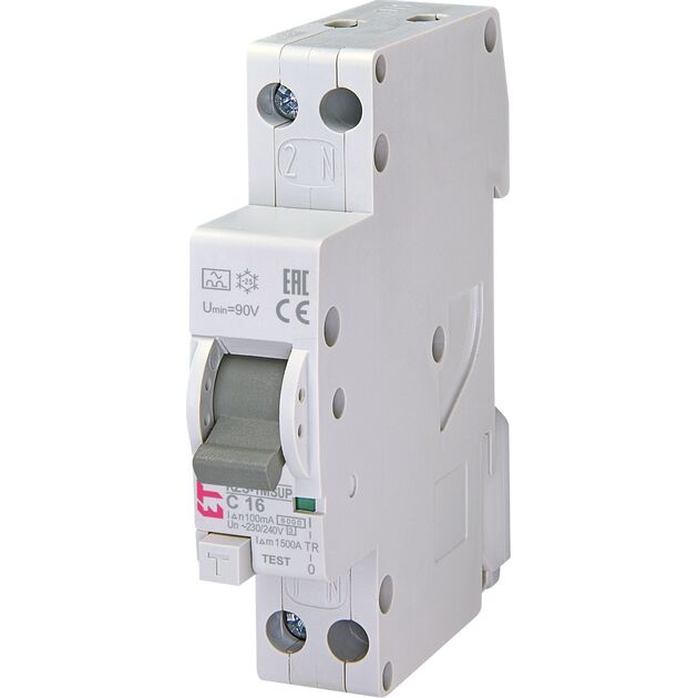 ETI Диф. автоматичний вимикач KZS 1M SUP C 16/0,1 тип A (6kA), фото  | SNABZHENIE.com.ua