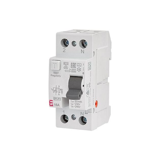 ETI Реле диференційне (ПЗВ) 2р EFI6-P2 25/0,03 тип AC (6kA), фото  | SNABZHENIE.com.ua