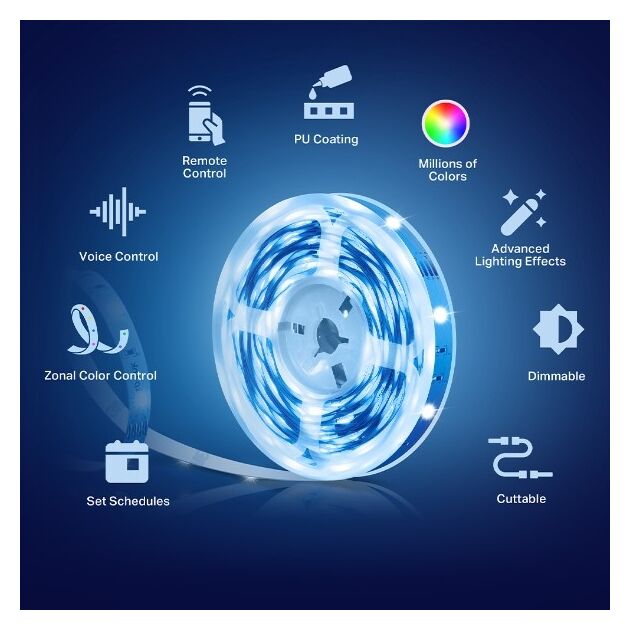 TP-Link Розумна багатобарвна Wi-Fi стрічка TAPO L920-5, фото , изображение 9 | SNABZHENIE.com.ua TP-Link Розумна багатобарвна Wi-Fi стрічка TAPO L920-5, фото , изображение 9 | SNABZHENIE.com.ua