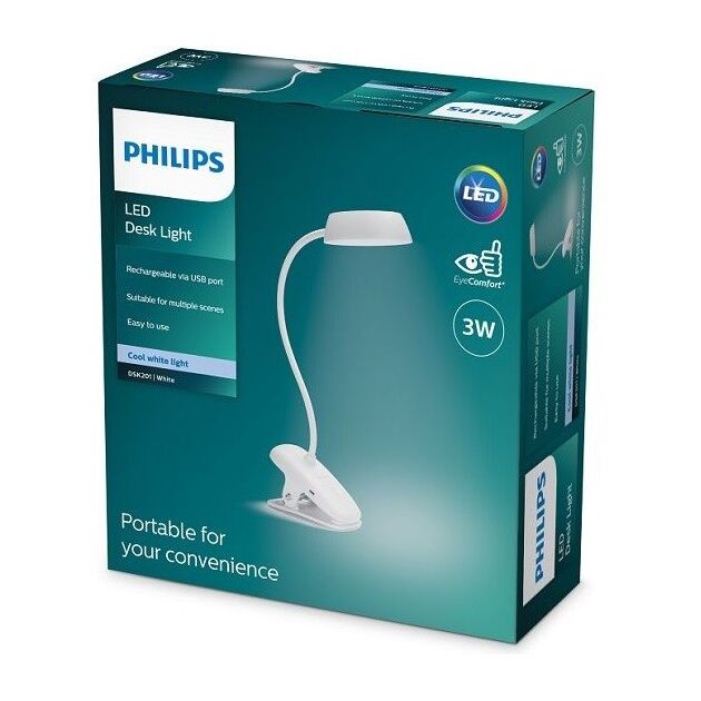 Philips Лампа настільна LED Reading Desk lamp Donutclip, білий, фото , изображение 7 | SNABZHENIE.com.ua Philips Лампа настільна LED Reading Desk lamp Donutclip, білий, фото , изображение 7 | SNABZHENIE.com.ua