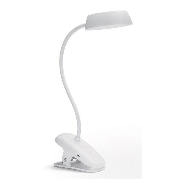 Philips Лампа настільна LED Reading Desk lamp Donutclip, білий, фото  | SNABZHENIE.com.ua