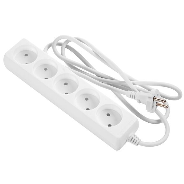 2E Мережевий подовжувач 5XCEE7/17, 2G*1.0мм, 1.5м, white, фото  | SNABZHENIE.com.ua