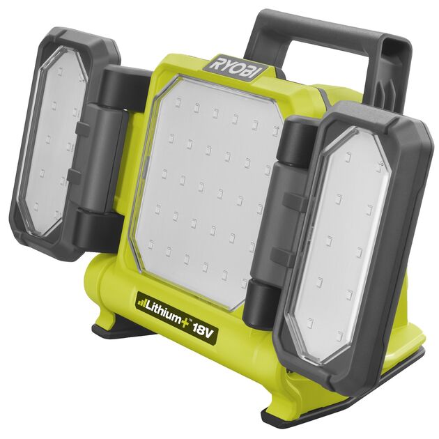 Ryobi Прожектор акумуляторний панельний ONE+ RLP18-0 18В 3 LED панелі 3000лм 3 режими яскравості (без АКБ та ЗП), фото  | SNABZHENIE.com.ua