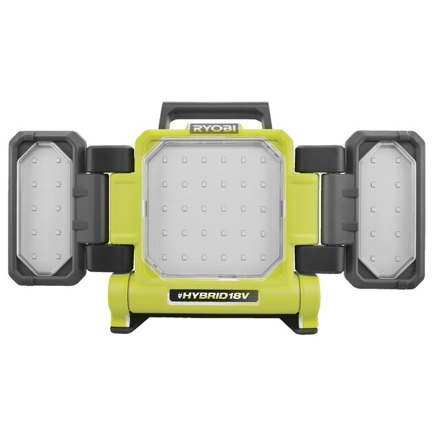 Ryobi Прожектор гібридний панельний ONE+ RLPH18-0 18В/220В Hybrid 3 LED панелі 3000лм 3 режими яскравості (без АКБ та ЗП), фото  | SNABZHENIE.com.ua