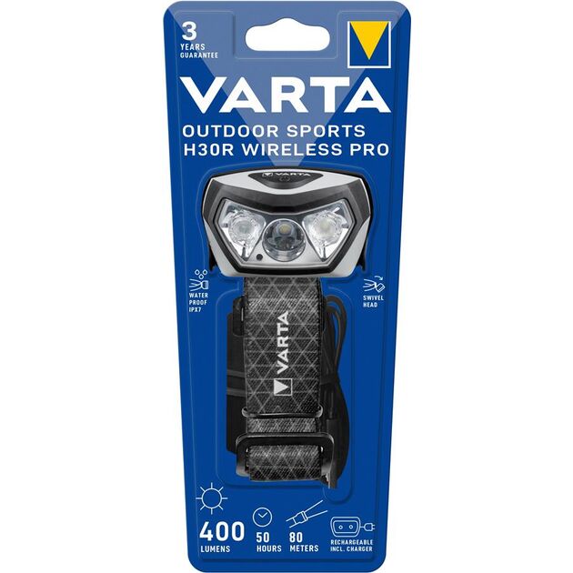 VARTA Ліхтар Налобний Indestructible H30 Pro, до 400 лм, до 80 м, фото  | SNABZHENIE.com.ua