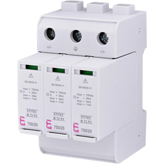 ETI Обмежувач перенапруги ETITEC M T2 PV 1500/20 Y, фото  | SNABZHENIE.com.ua