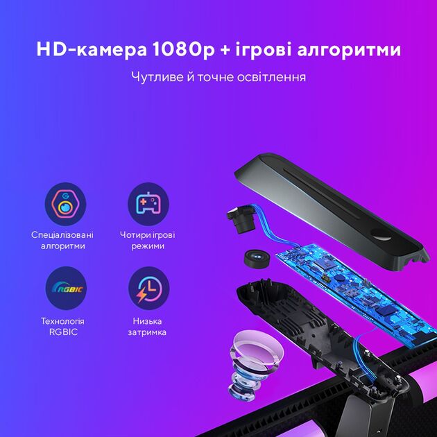 Govee Набір адаптивного підсвічування H604A DreamView G1 Pro Gaming Light 24-29' RGB Сірий, фото , зображення 10 | SNABZHENIE.com.ua Govee Набір адаптивного підсвічування H604A DreamView G1 Pro Gaming Light 24-29' RGB Сірий, фото , зображення 10 | SNABZHENIE.com.ua