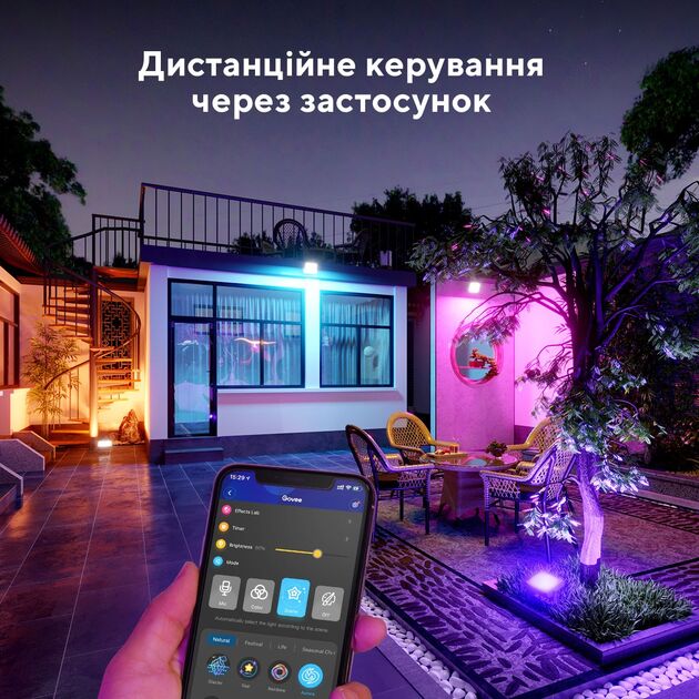 Govee Набір настінних світильників H7060 RGBICWW LED Smart Flood Lights Чорний, фото , изображение 6 | SNABZHENIE.com.ua Govee Набір настінних світильників H7060 RGBICWW LED Smart Flood Lights Чорний, фото , изображение 6 | SNABZHENIE.com.ua